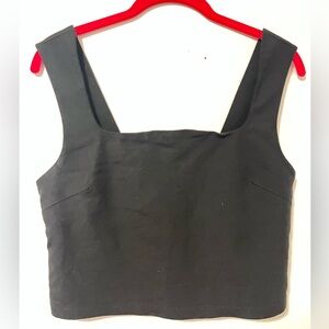 Reformation Cropped Black Tank Top Size Medium